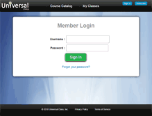 Tablet Screenshot of members.universalclass.com